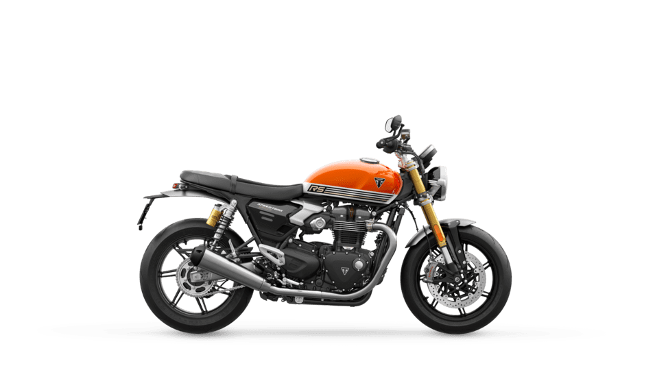 Triumph Speed Twin 1200 in Baja Orange right hand side